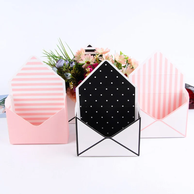 6PCS Envelope Flower Gift Box Creative Hand-folded Folded Envelope Flower Box for Bridal Shower Decoration Valentines Day Crafts