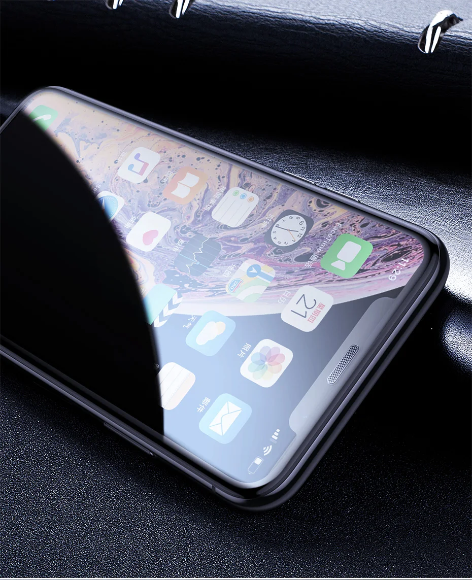 Защитное стекло Baseus с антибликовым покрытием для iPhone XR Xs Max защита экрана 0,3 мм 3D полное покрытие закаленное стекло для iPhone X Xs