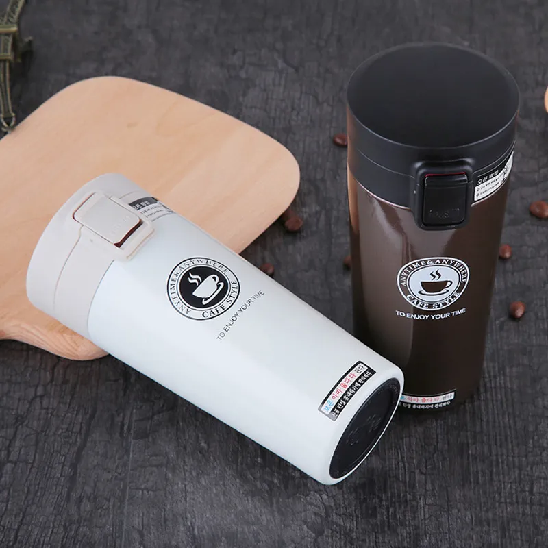 380ml Stainless Steel Thermal Vacuum Mug Flask Hot Drinks Tea Coffee Travel Cup 