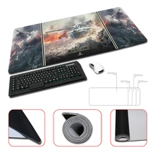 Three Tight World of Tanks Design Wallpaper Computer Gaming Mouse Pads Anti-slip Optical Gamer Speed Mice Play Mats