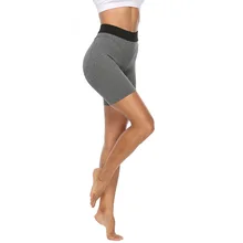Женские шорты для йоги, одноцветные леггинсы для фитнеса и спортзала, компрессионные шорты для бега