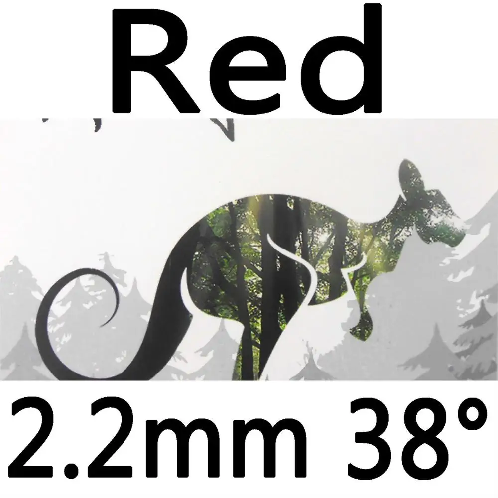 61 секундный кенгуру Pips-в настольном теннисе резиновый с белой губкой - Цвет: red 2.2mm H38