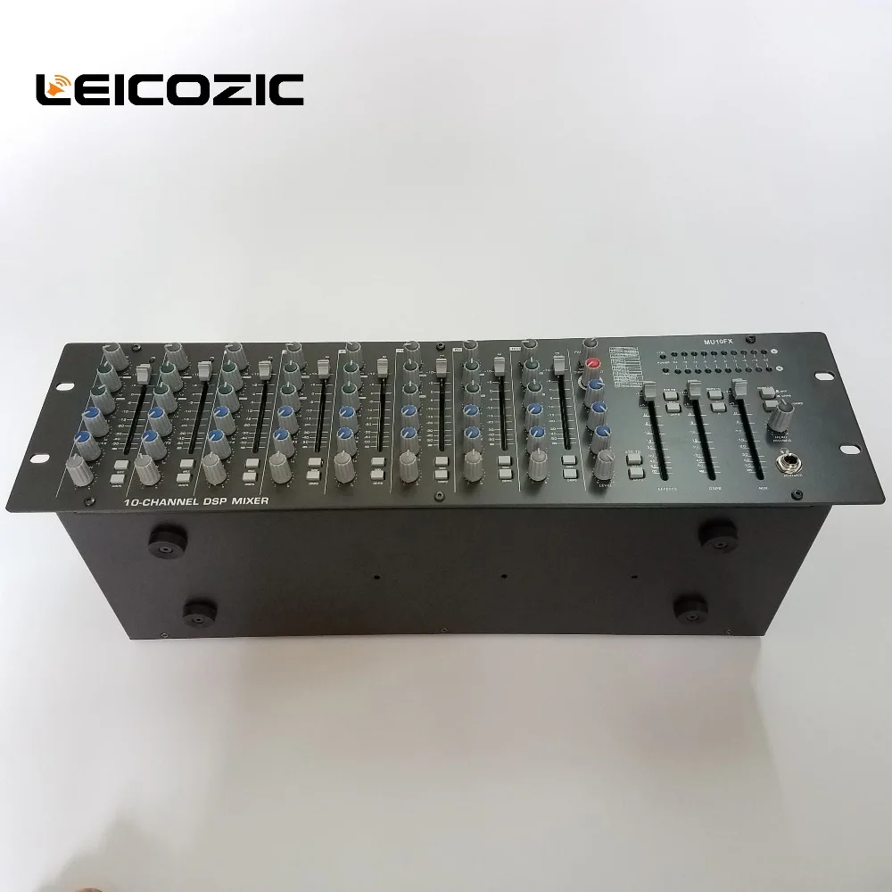 Leicozic MU10FX микшер с креплением в стойку, микшерный стол для сценической студии, записывающий пульт, аудио оборудование, профессиональный микшер dj