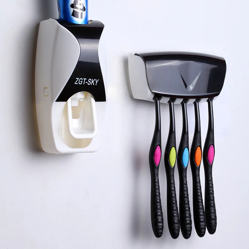 Пыли дозатор зубная паста соковыжималка Kit(черный - Цвет: Черный