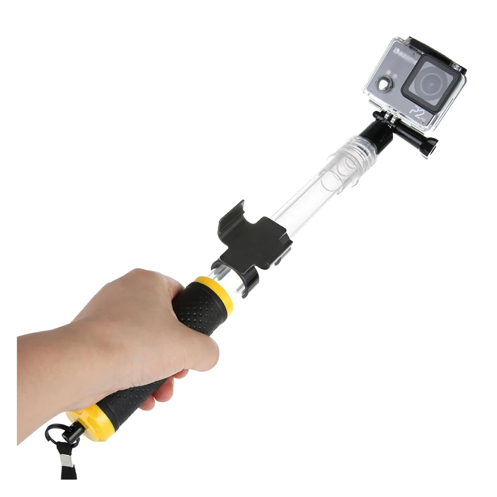 

Top Deals Floating Extension Pole for GoPro 1 2 3 3+ 4 SJCAM Cameras(Transparent)