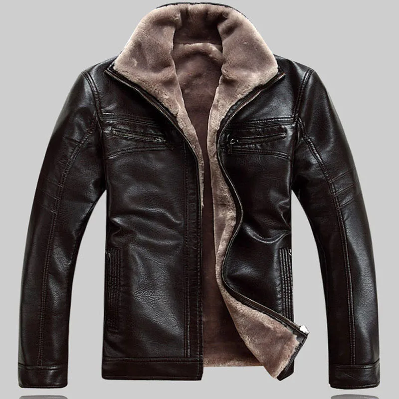 fur lined leather jacket mens