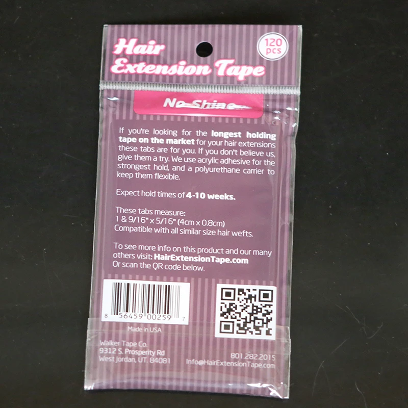 10*12pcs/lot walkerNo Shine Hair Extension Tape Adhesive Bonding Double Sided Tape Waterproof hair extension tape