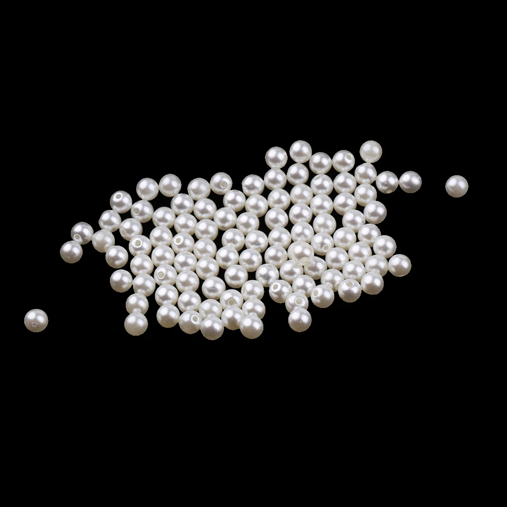 100 Pieces Pearl Rivets Stud Buttons for Sewing Leather Crafts Bag Clothing Decoration 6mm