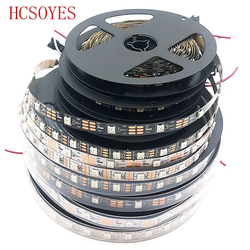 

5m/lots WS2812B led strip 30/60leds/m ws2811ic Built-in individually addressable smart RGB led strip DC 5V