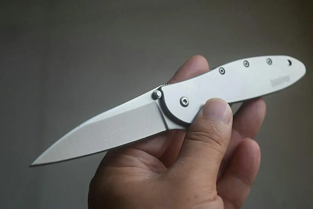 TRSKT kershaw 1660 Leek Флиппер складной нож 8cr13mov лезвие, ручка из нержавеющей стали карманный нож для кемпинга EDC инструменты Прямая поставка