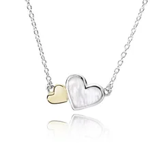 Auténtica Plata de Ley 925 Collar de Oro Luminoso Amor Corazones Collar Collar Para Las Mujeres compatible con Pandora HKA4325
