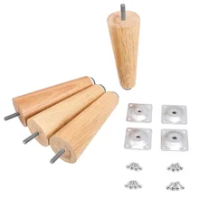 4 шт. " твердые деревянные ножки для мебели hack для дивана, дивана, кровати, журнальный столик сделать мебель для дома и офиса pop крепкие конические ножки