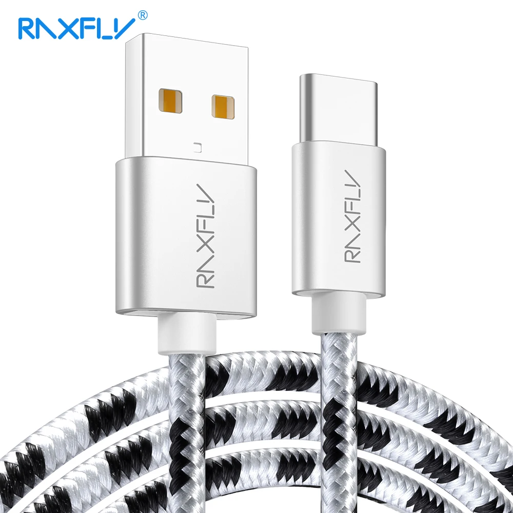 

RAXFLY Type C Cable For Nokia 8 Plus Data Type USB C Cable For One Plus 5 5T 6 Type-c Charging Wire Cord For Xiaomi Redmi Note 7