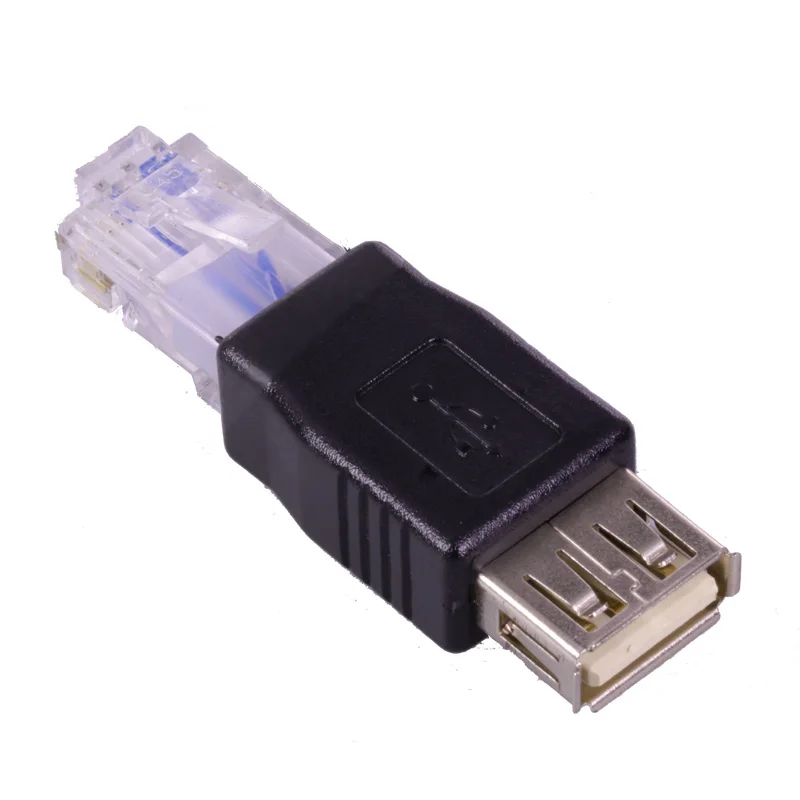 RJ45 к USB AF Разъем Прозрачный USB гнездовой разъем к RJ45 Интернет Разъемы RJ45 Интернет проводной терминал