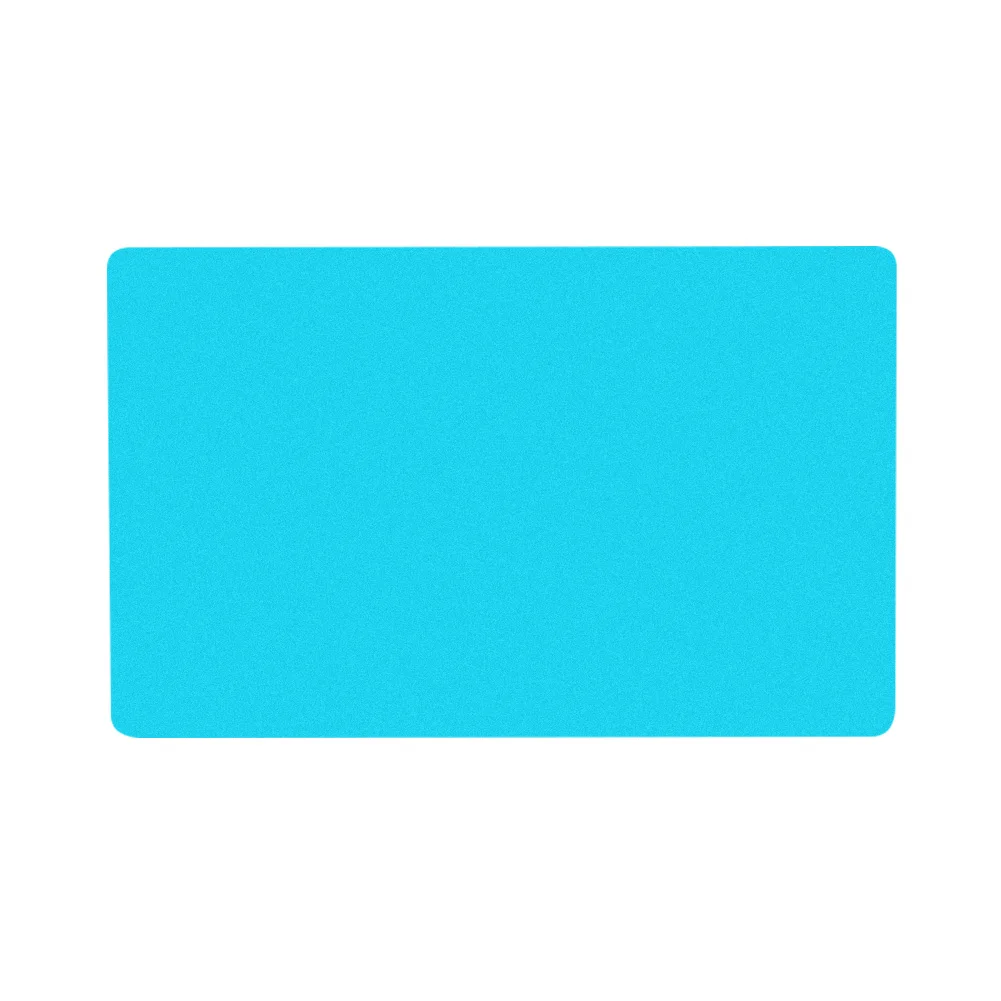 100 шт 0,2 мм ультра-тонкая алюминиевая визитная карточка алюминиевая карта из сплава лазерная маркировка гравировка бизнес доступ визитная карточка пустой - Цвет: Blue