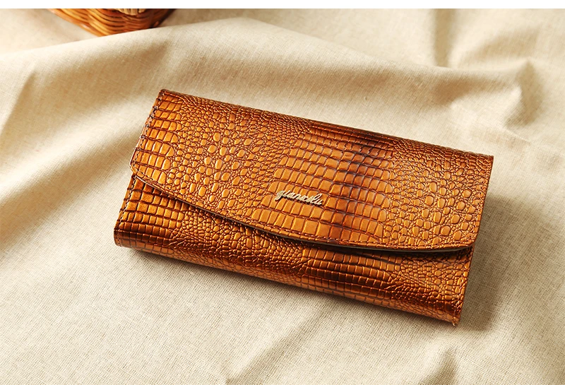 Новые дизайнерские женские кошельки из натуральной кожи бумажник из крокодиловой кожи с держатель для карт подарочная коробка