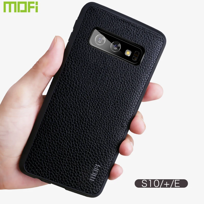 Чехол Mofi для Samsung S10 чехол Galaxy Plus задняя крышка из искусственной кожи с защитой от