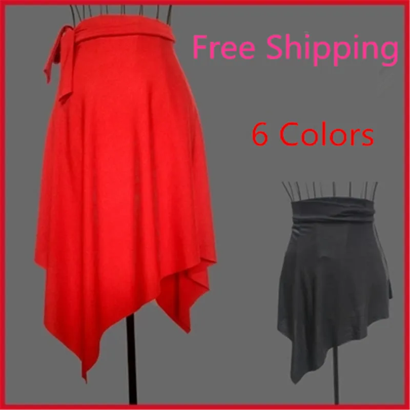 

2018 Multicolor Girls Cute Latin Dance Skirt Women Ballroom Salsa Dance Skirt Adult Tutu Dancing Dress Costumes Tango Samba Dres