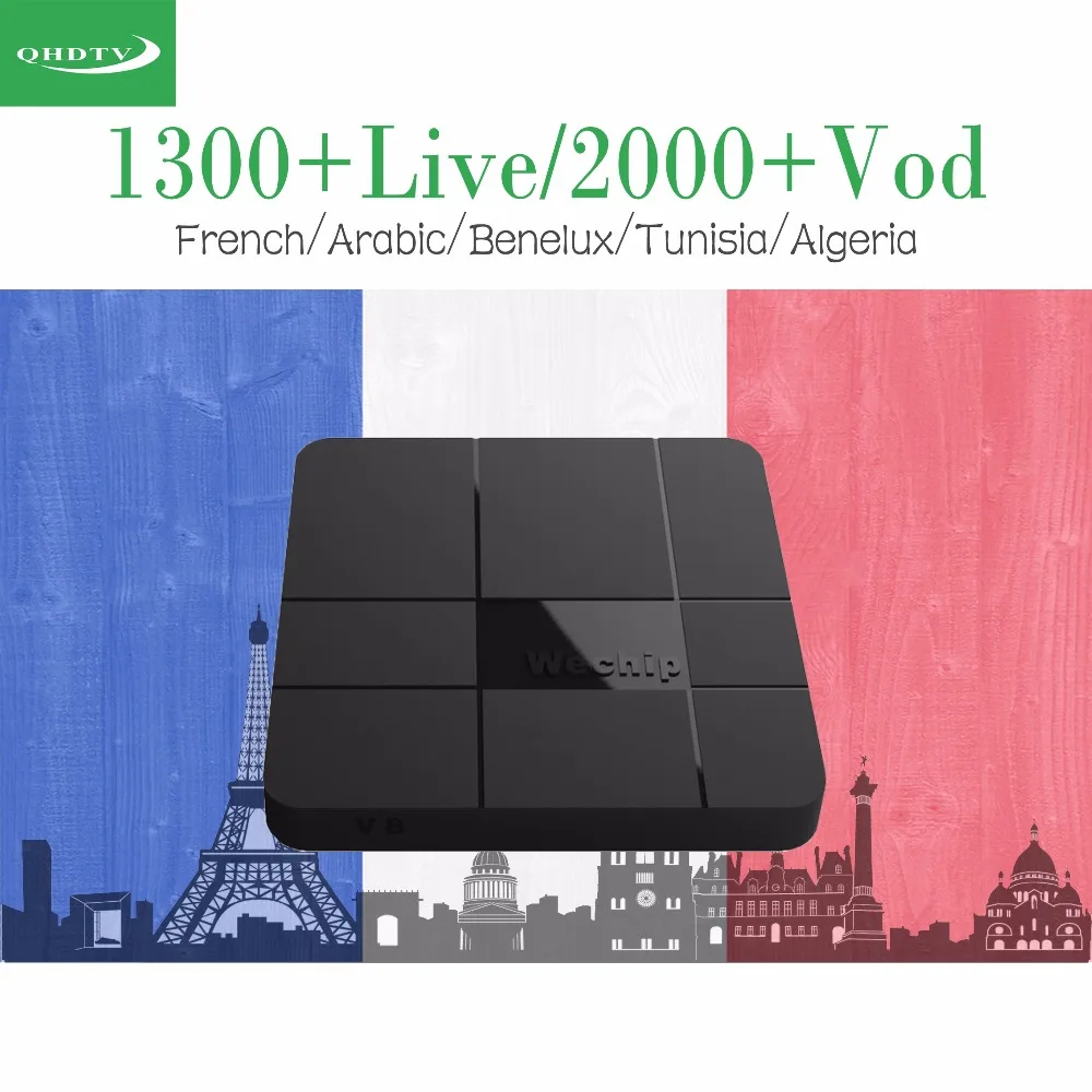 

Wechip V8 Android 7.1 TV BOX S905W Quad-core Arabic French IPTV Subscription 1 Year QHDTV Dutch Belgium Arab France IPTV Box VOD
