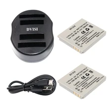 2pcs NB-4L NB4L Rechargeable Camera Battery with USB Dual Charger for Canon Digital 100 110 30 IS IXY Digital 10 SD300 Camera