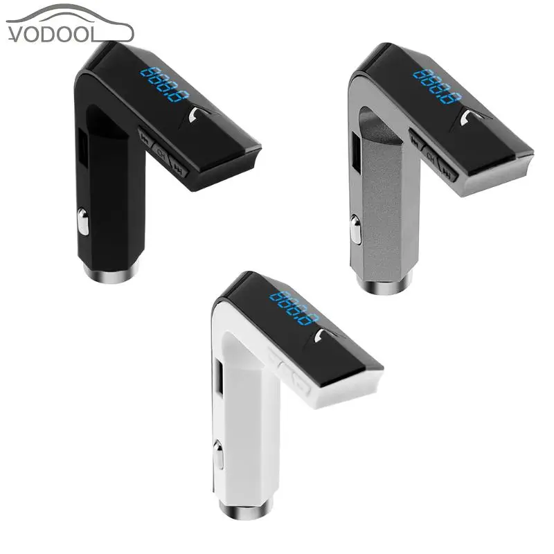 Wireless Bluetooth Hands-free Car Kit FM Transmitter Modulator USB Car-charger LED Display Automobile 3.5mm AUX Music MP3 Player