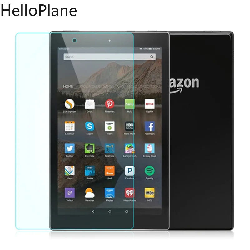 Закаленное стекло для защиты экрана Amazon Kindle Fire HD 10 Plus 2021 2019 2017 HD10 2015 1 дюймов