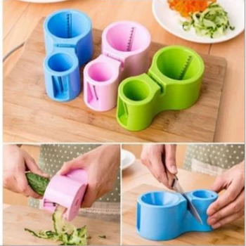 

New style Multifunction Spirality Double-headed Grater Vegetable Cutter Knife Sharpener Random Color