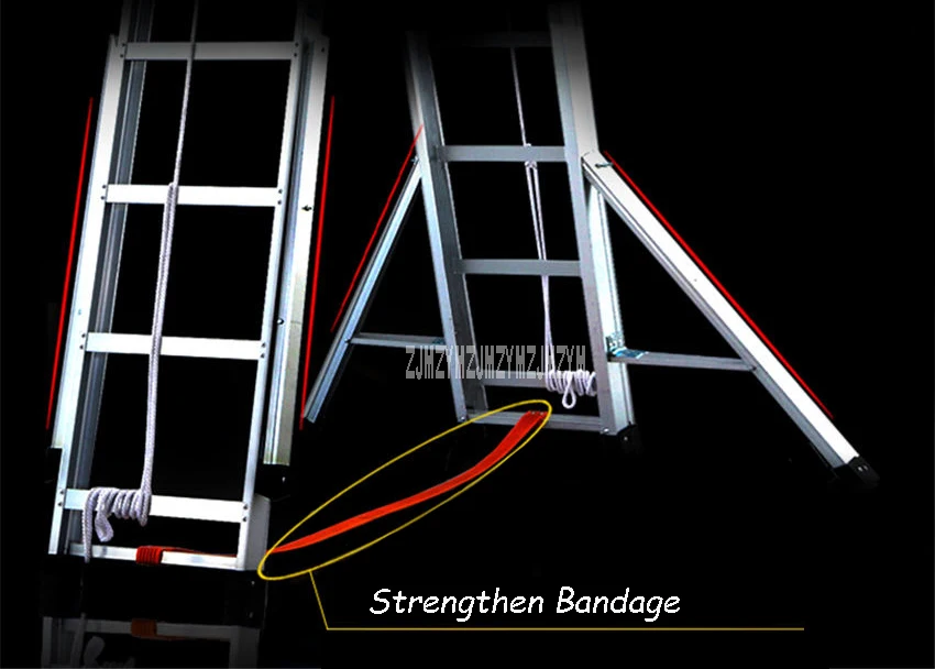 BAB-6m Портативный складной Engineering лестница 11-шаг противоскольжения лестница из алюминиевого сплава бытовой Сильный утолщение телескопическая лестница