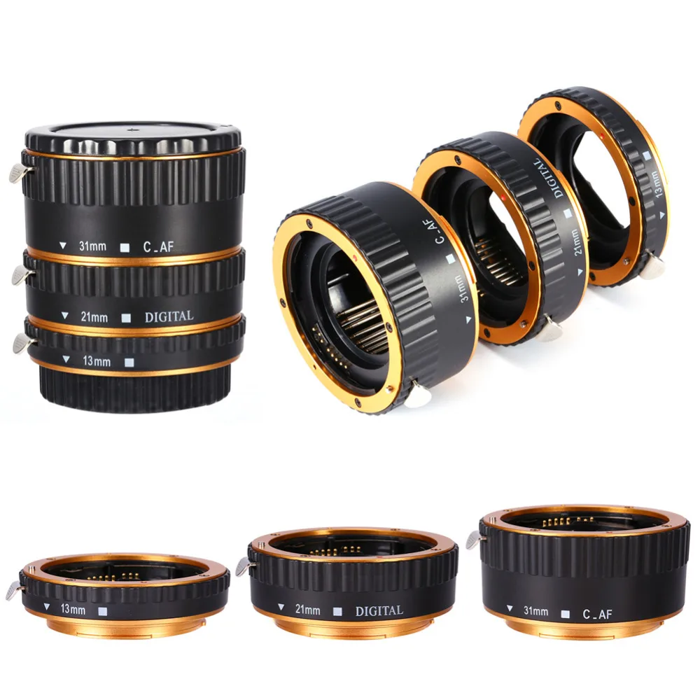 

Aluminum Lens Adaptor TTL Auto Focus AF Macro Extension Tube Ring for Canon Camera EF & EF-S Lens Adaptor Camera Accessories