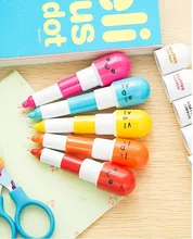 

Hot sale Cartoon Colorful Flexible Gel Pen Korean Stationery Creative Gift School Supplies Capsule Ballpoint Pen free shipping