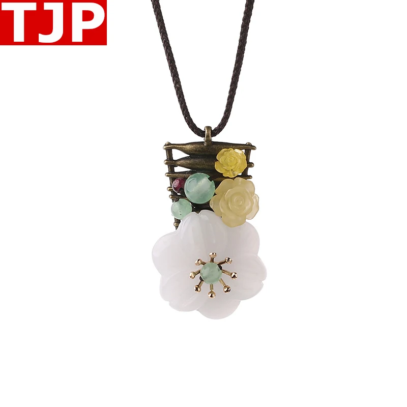 Декоративное ожерелье, цепочка для ключицы, кулон в виде дикого цветка, Национальный кулон в виде ветра, Mori girl, подарок для пары, аксессуары