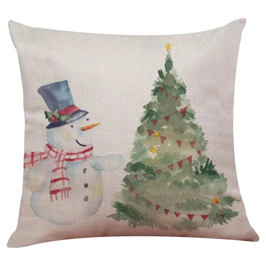 

2018 Merry Christmas Pillow case Santa Claus tree Cushion Cover Decorative Pillowcases Cusion for home sofa decor almofadas 807