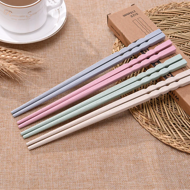 

Wheat Straw Environmental Protection Household Chopsticks Safety PP Plastic Chopsticks Household Box Gift Tableware