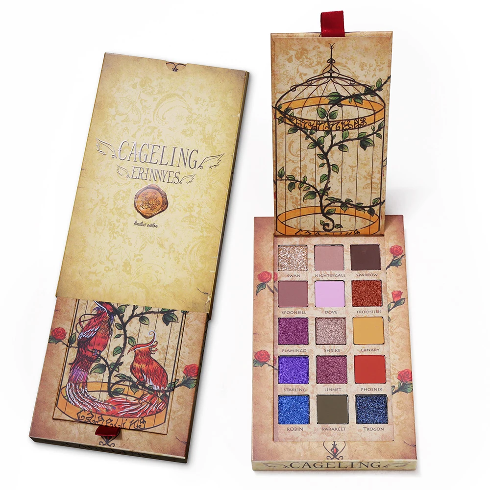 

Cageling 15 Colors Metallic Mineral Eyeshadow Palette Shimmer Matte Eye Shadow Plate Brighten Long-Lasting Waterproof Makeup Kit
