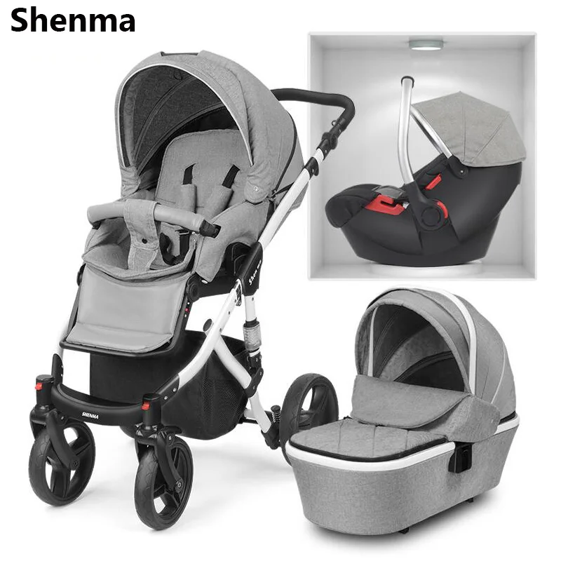 Shenma детская коляска 2 in 1 3 может сидеть лежать двухсторонний амортизатор складной
