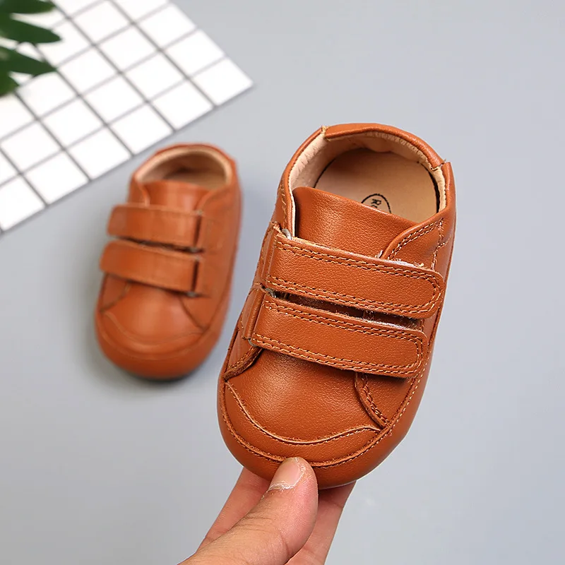Claladoudou Toddler Baby Genuine Leather Shoes Newborn Baby Boys Girls Pure White Shoes Infant Toddler Soft Anti-slip Shoes 0-2Y