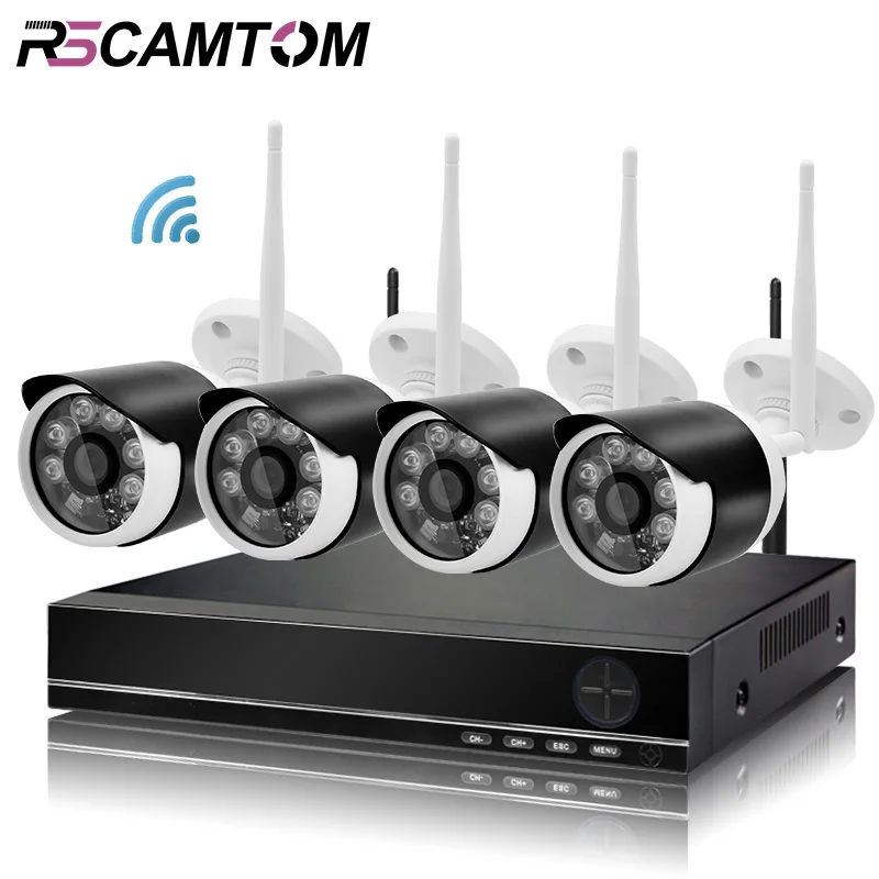 HD 720 P XMEye 4CH Беспроводной NVR комплект Открытый Wi-Fi CCTV Камера Системы безопасности IP