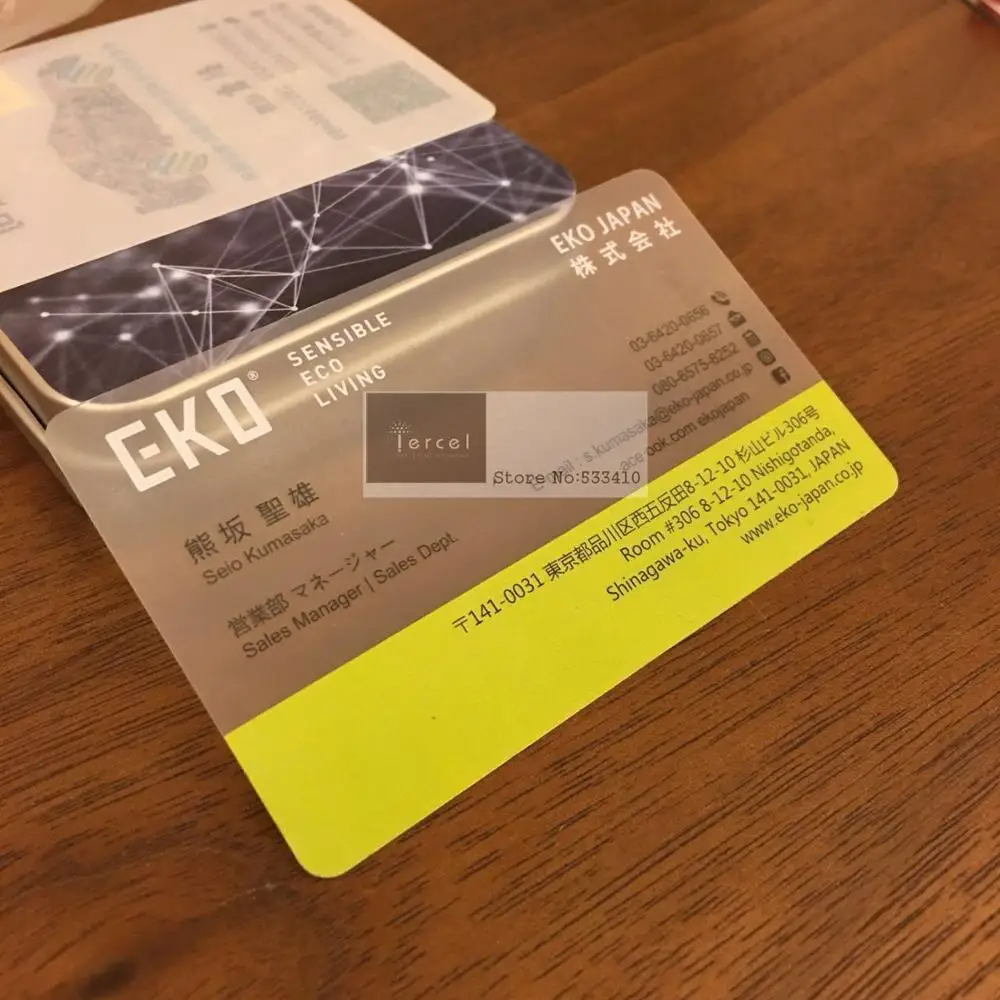 1000pcs/lot DHL transparent PVC business cards visit card business card printing