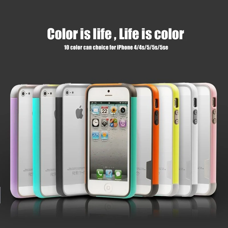 Soft bumper for iPhone 5s case TPU Silicone Anti Knock 5 Se SE 6 7 8 6S Plus|case iphone|case coveriphone |