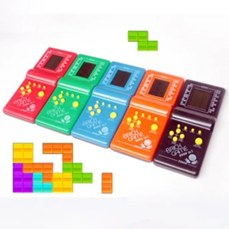 

Classic Handheld Game Machine Tetris Brick Game Kids Game Machine Toy with Game Music Playback without Battery for children kids