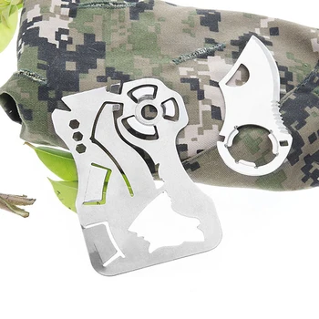 

Outdoor Self-defense Pocket Knives EDC Tools Coin Round Steel Folding Blade Knife Portable Gadget Key Ring Pendant Hand Tool