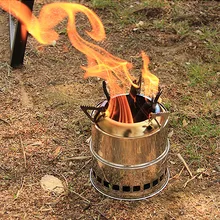 Напольная дровяная печь для пикника из нержавеющей стали, печь для барбекю, древесина, уголь, твердое спиртовое отопление, огненный клен, портативный