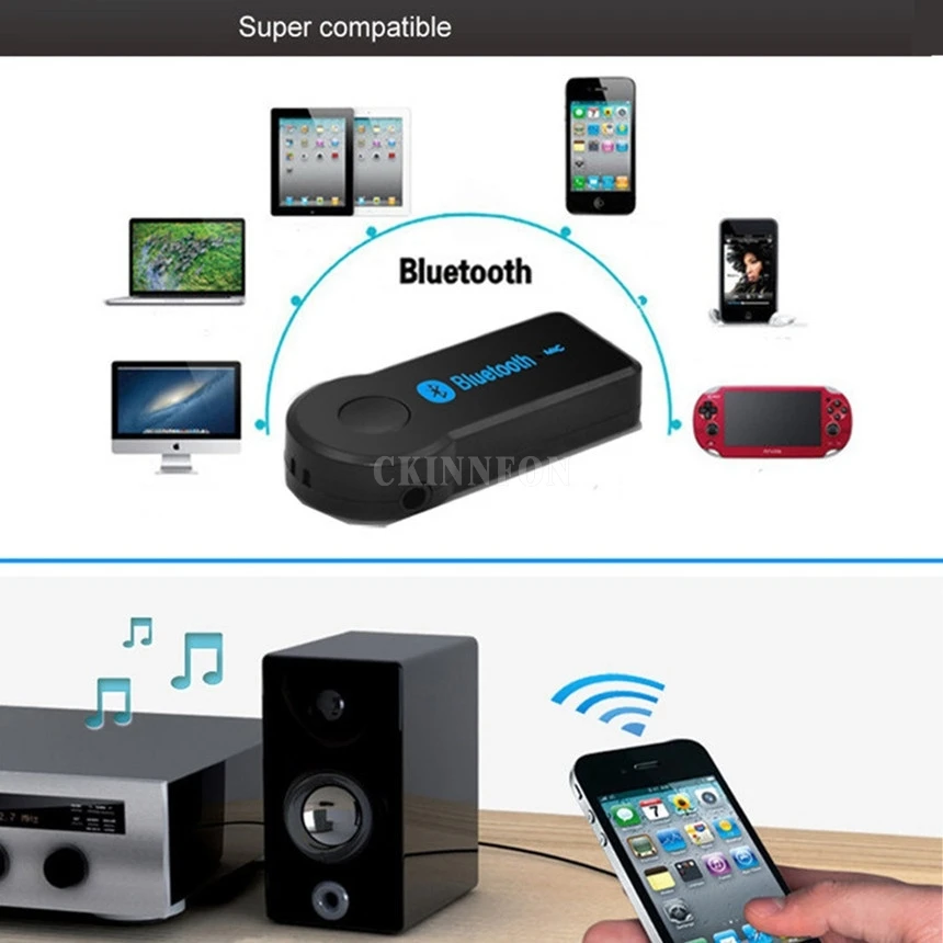 200 шт./лот Универсальный 3,5 мм беспроводной Bluetooth AUX аудио музыкальный приемник адаптер громкой связи с микрофоном для телефона Высокое качество