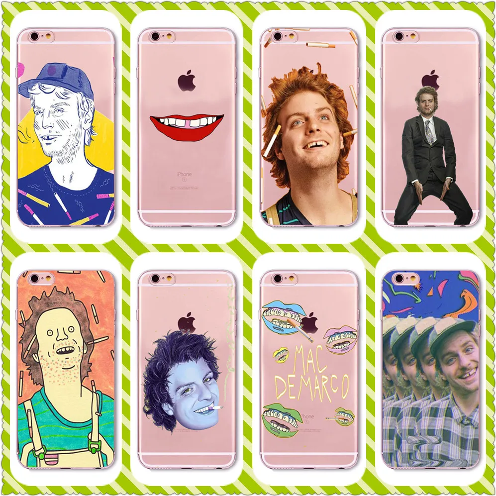 Mac DeMarco Cover For iphone X 6Plus 7 8P Quality Transparent soft silicone Case for Samsung  S6 S7  S8 S9   luxury phone case