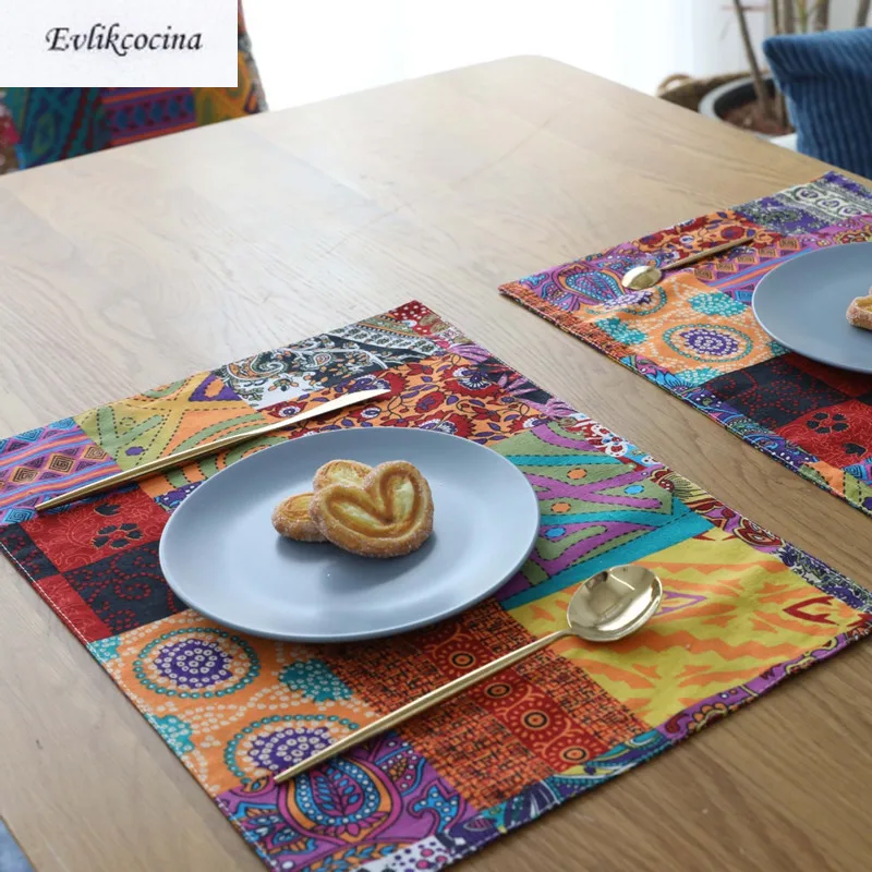 شحن مجاني الأمريكية بوهيمية placemat اكسسوارات المطبخ القطن الكتان القماش حصيرة منصات المفارش طاولة الطعام رف الفردية شحن مجاني الأمريكية بوهيمية placemat اكسسوارات المطبخ القطن الكتان القماش حصيرة منصات المفارش طاولة الطعام رف الفردية