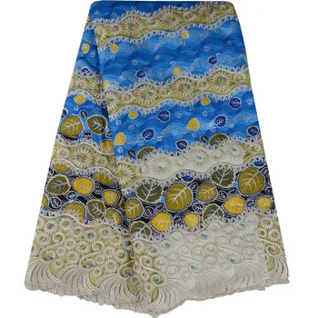 

2018 Nigerian Pearls Lace Fabrics High Quality African Wax And Lace Embroidery Guipure Lace Fabric For African Women Or Man 846B
