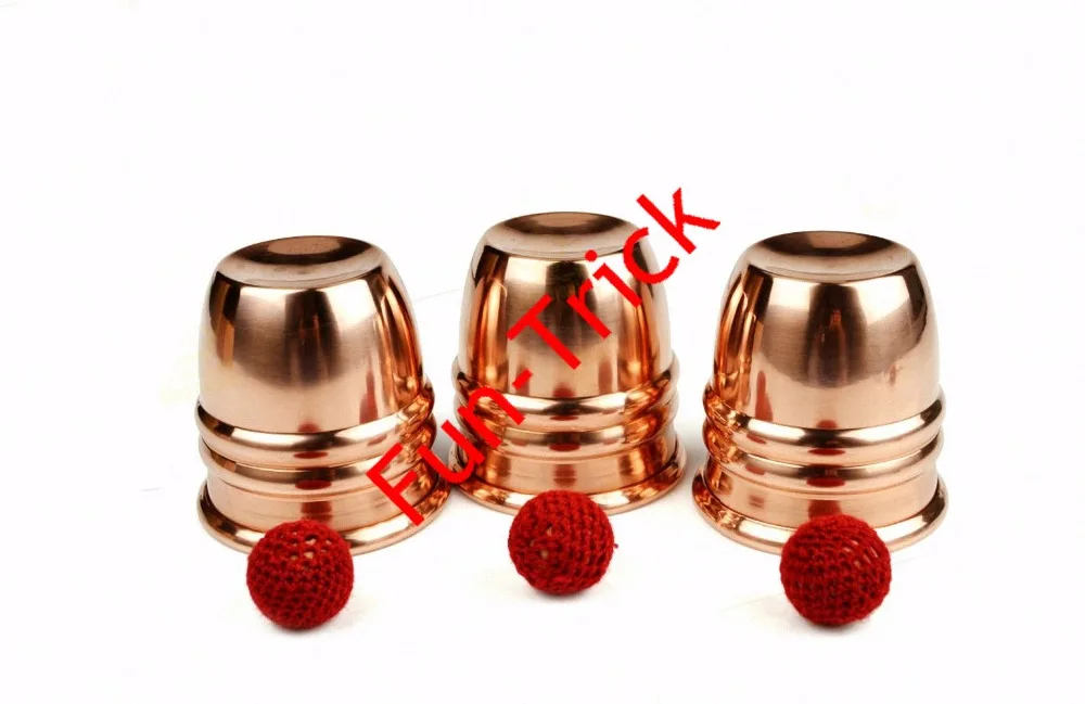 Brass (Copper) Cups and Balls Magic Trick , Magic Card Tricksin Magic