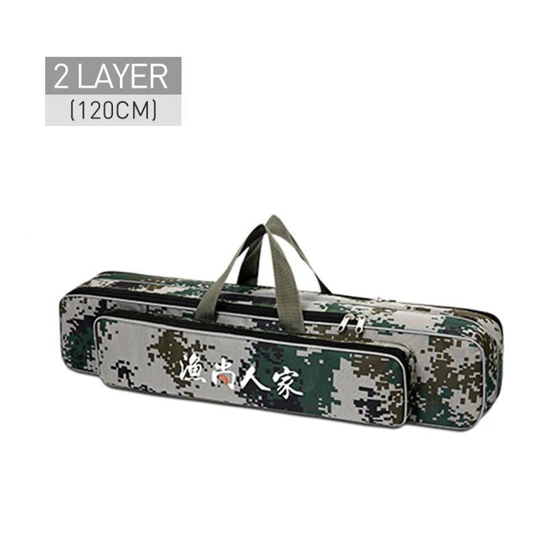 Bolsa de Pesca Vara de Pesca Multifuncional ao ar Ombro Portátil Bolsa - 3 Camada 80 90 120cm Armazenamento Livre Xa75g Mão 2 24 de pesca saco 2 3 camada 80