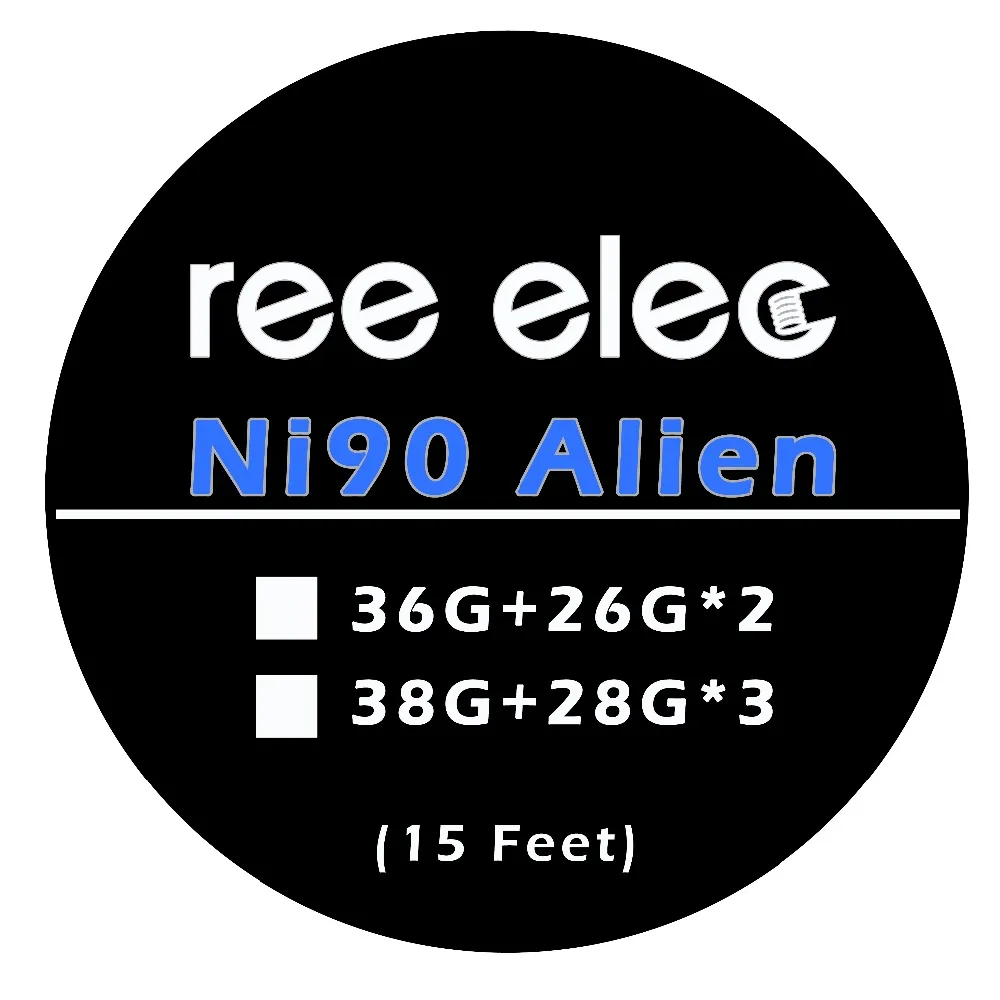 

REE ELEC Ni90 Alien Clapton Wire Electronic Cigarette Accessory For RDA RTA Atomizer Prebuilt Coils 5m/roll Resistance Wires