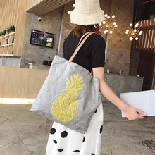 Женская Ретро сумка из крафт-бумаги на каждый день, женская сумка на плечо, простая однотонная сумка для покупок, сумочка